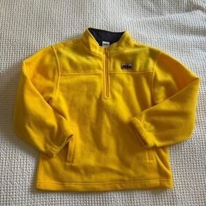 Boys Gymboree Size 7 Yellow Fleece Sweater, Zip Up, Winter Firetruck